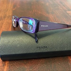 Prada Purple Eyeglass Frames.